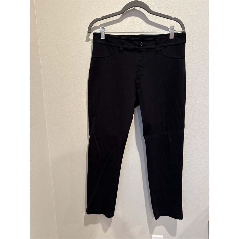 American Giant Black faux‎ pocket pull on jegging pant women 14 ponte promodal